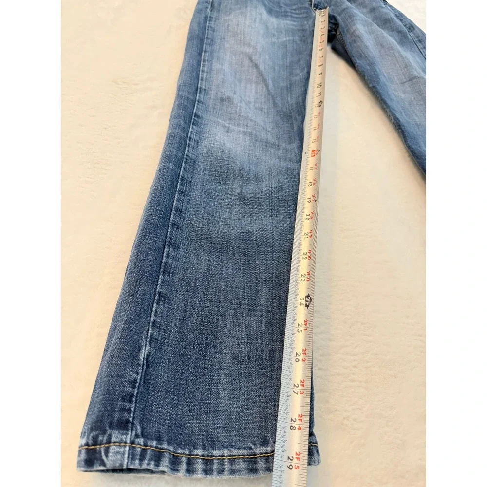 Levis 513 Slim Straight Jeans Mens 30x30 Medium Wash Blue Denim Pants‎